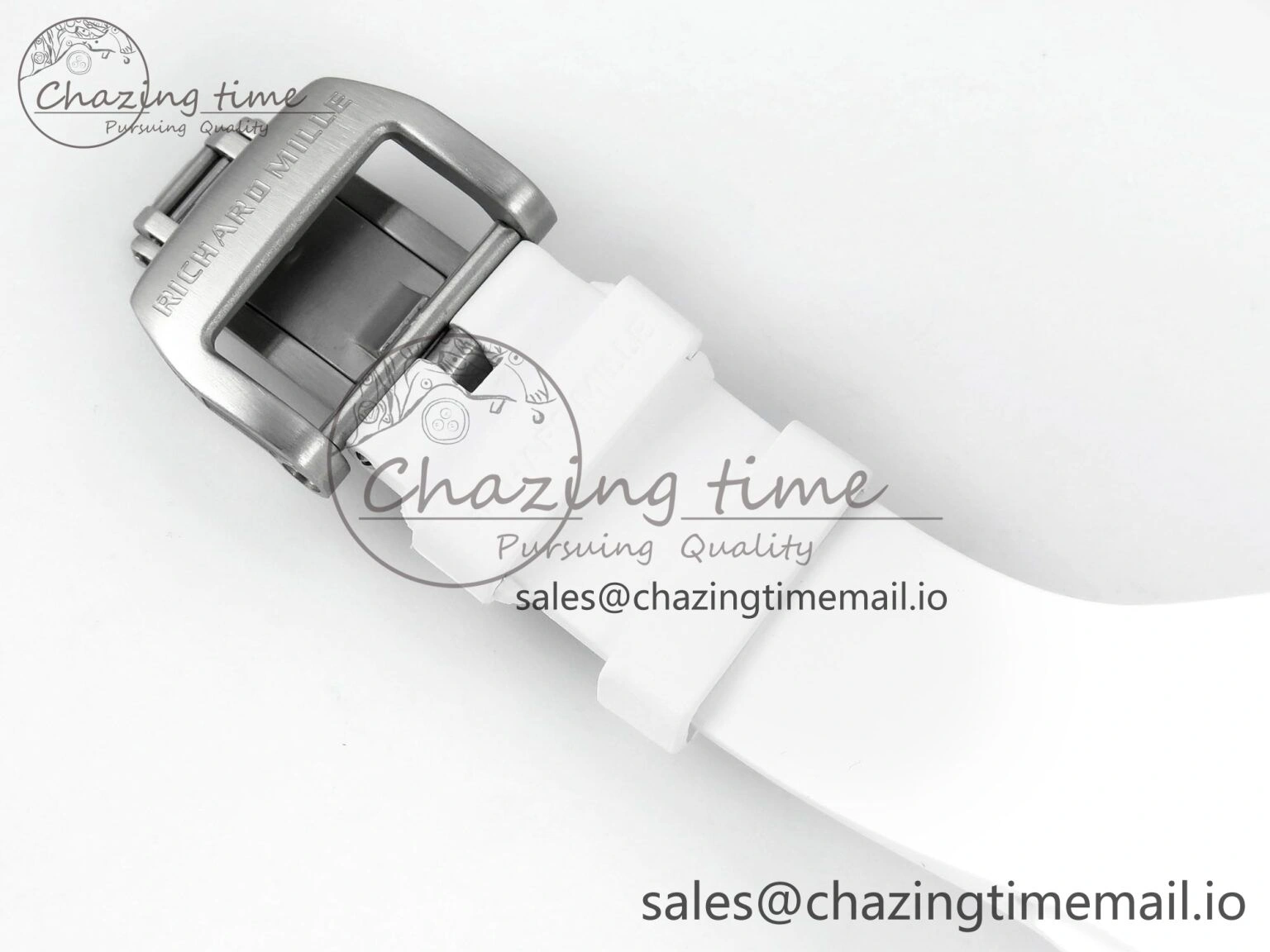 RM027-02 Transparent Tourbillon RMF Best Edition Skeleton Dial on White Rubber Strap