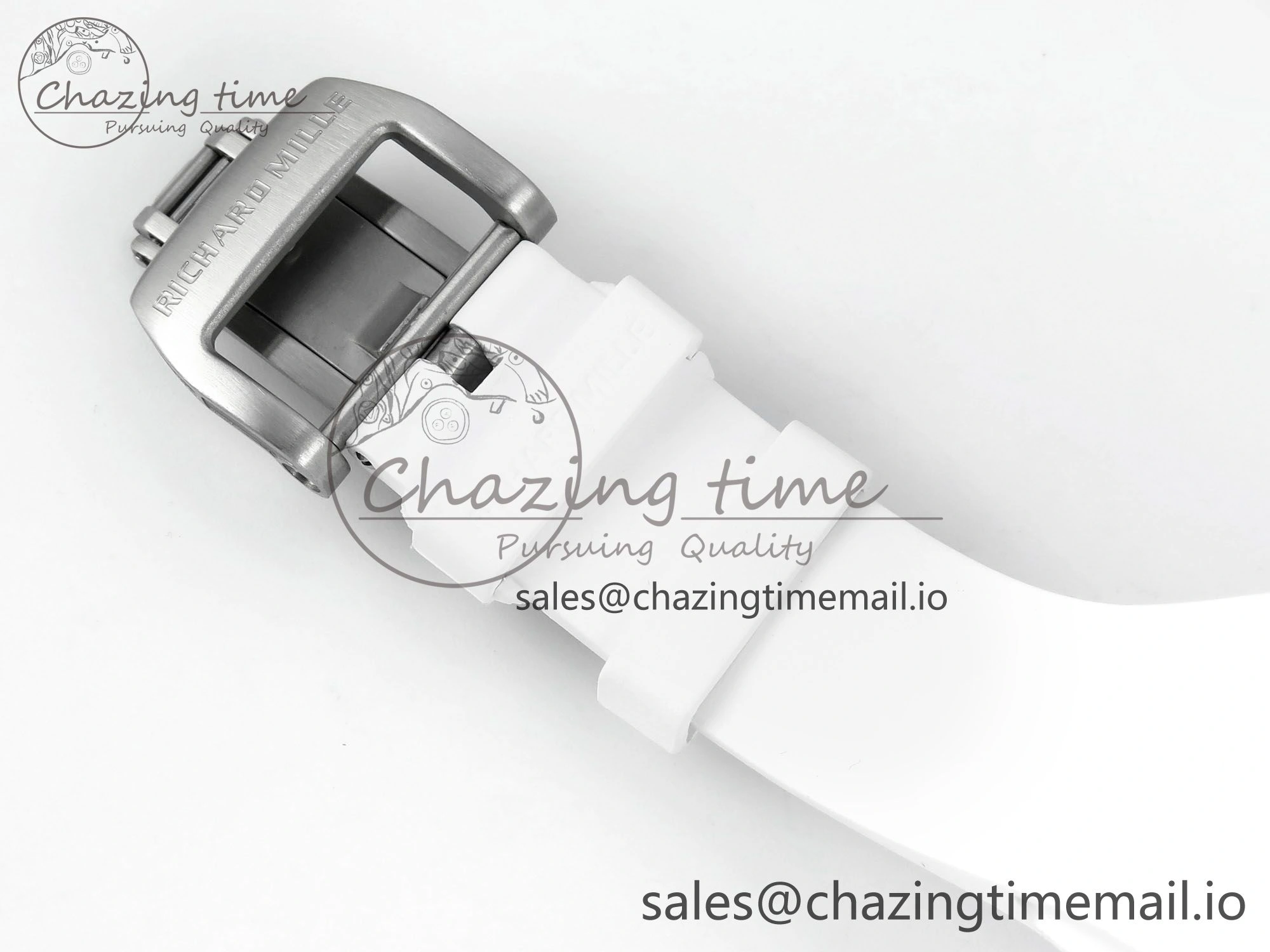 RM027-02 Transparent Tourbillon RMF Best Edition Skeleton Dial on White Rubber Strap