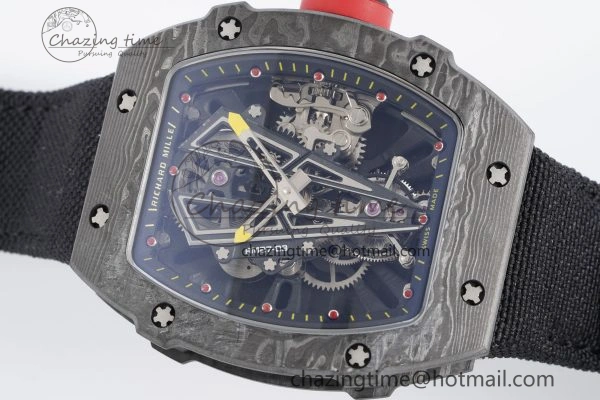 RM027-03 NTPT Real Tourbillon RMF Best Edition Skeleton Dial on Black Nylon Strap