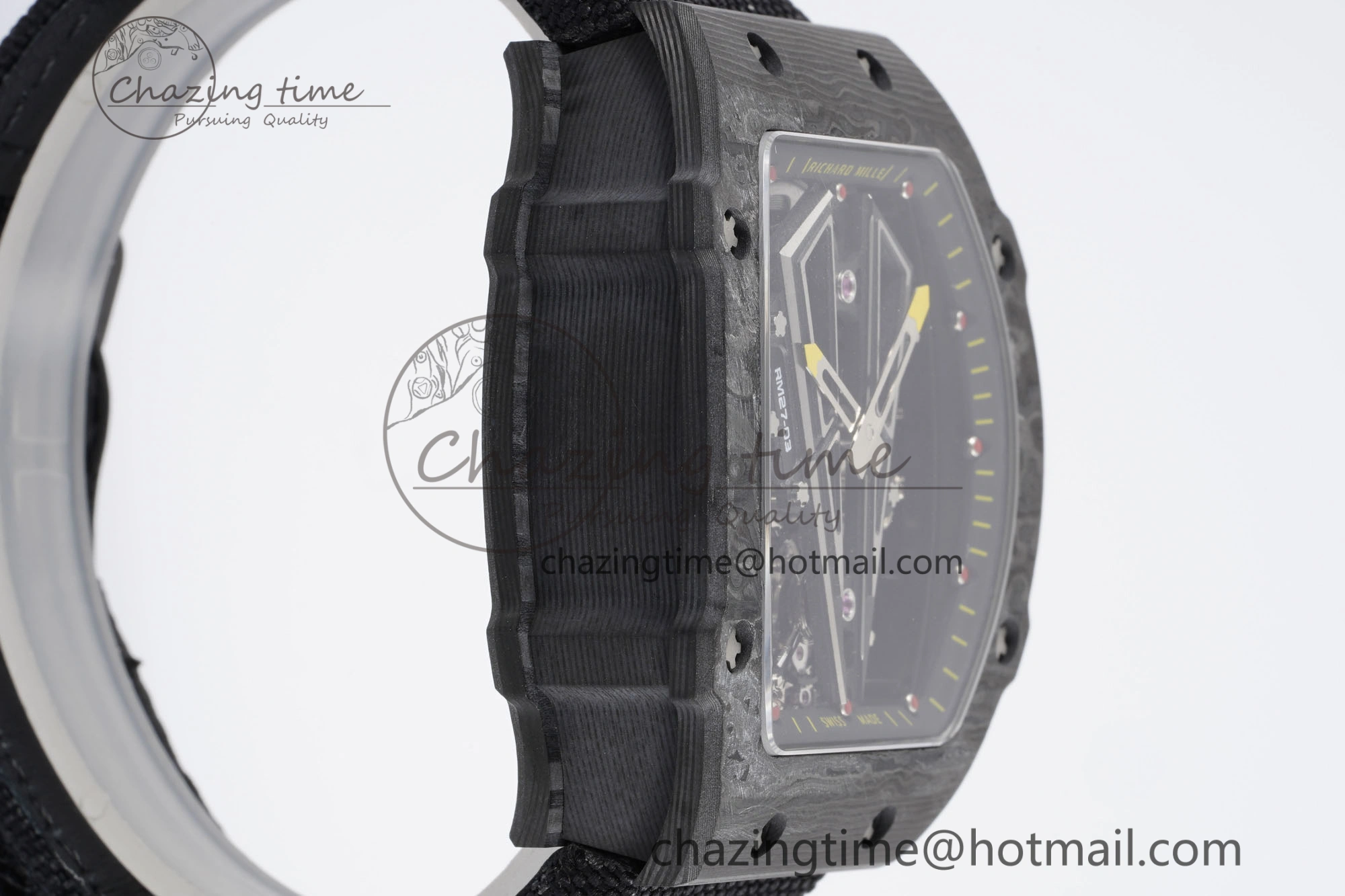 RM027-03 NTPT Real Tourbillon RMF Best Edition Skeleton Dial on Black Nylon Strap