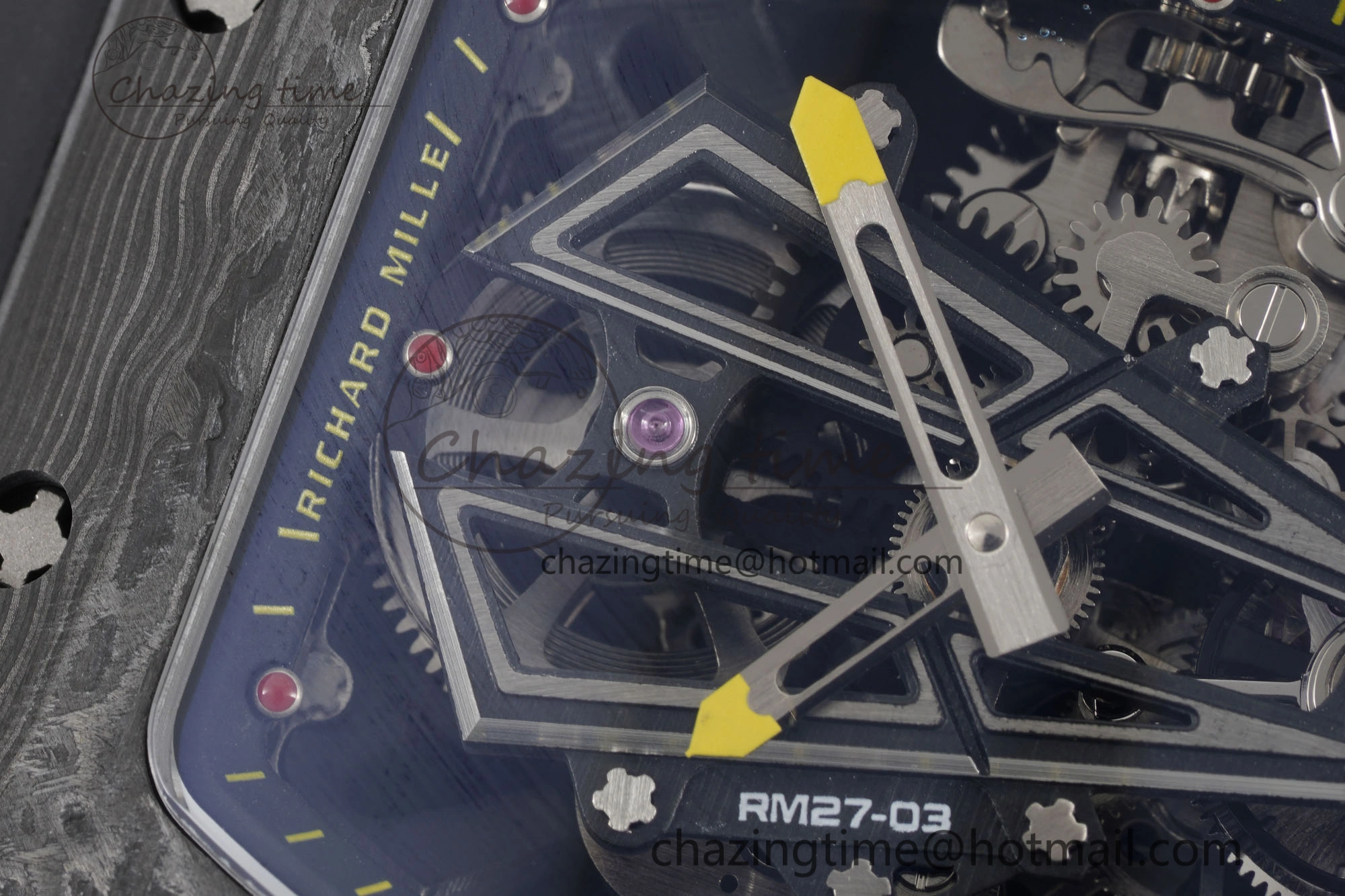 RM027-03 NTPT Real Tourbillon RMF Best Edition Skeleton Dial on Black Rubber Strap