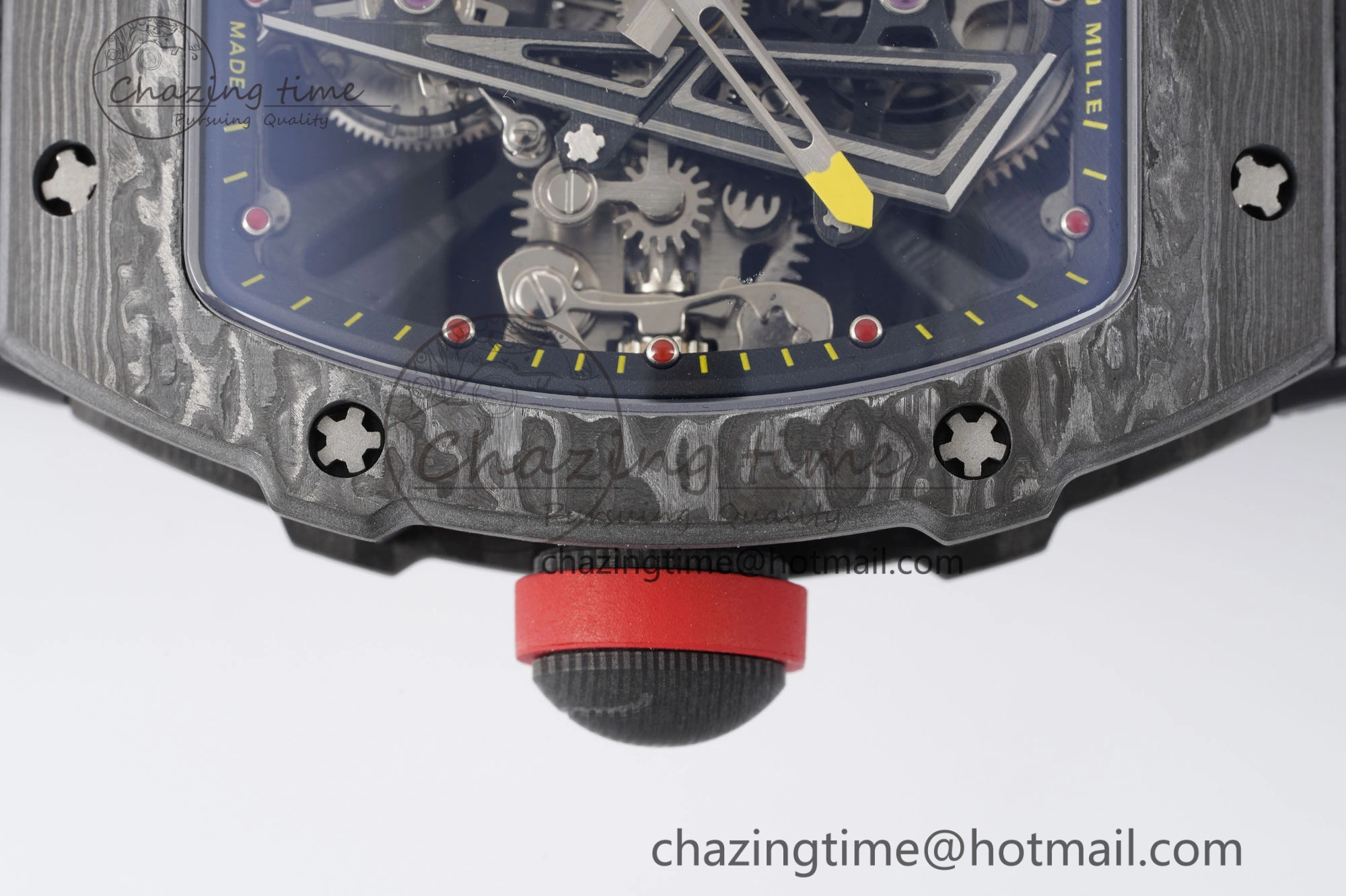 RM027-03 NTPT Real Tourbillon RMF Best Edition Skeleton Dial on Black Rubber Strap