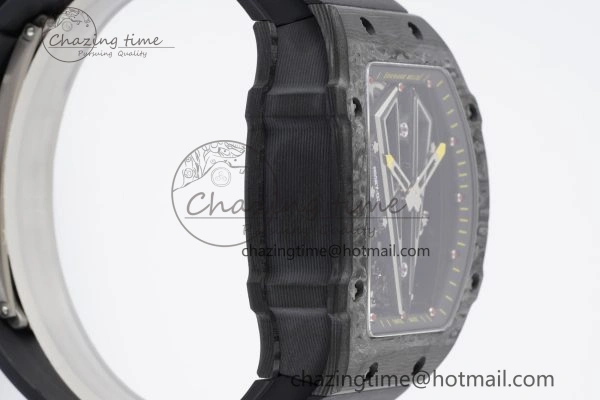 RM027-03 NTPT Real Tourbillon RMF Best Edition Skeleton Dial on Black Rubber Strap