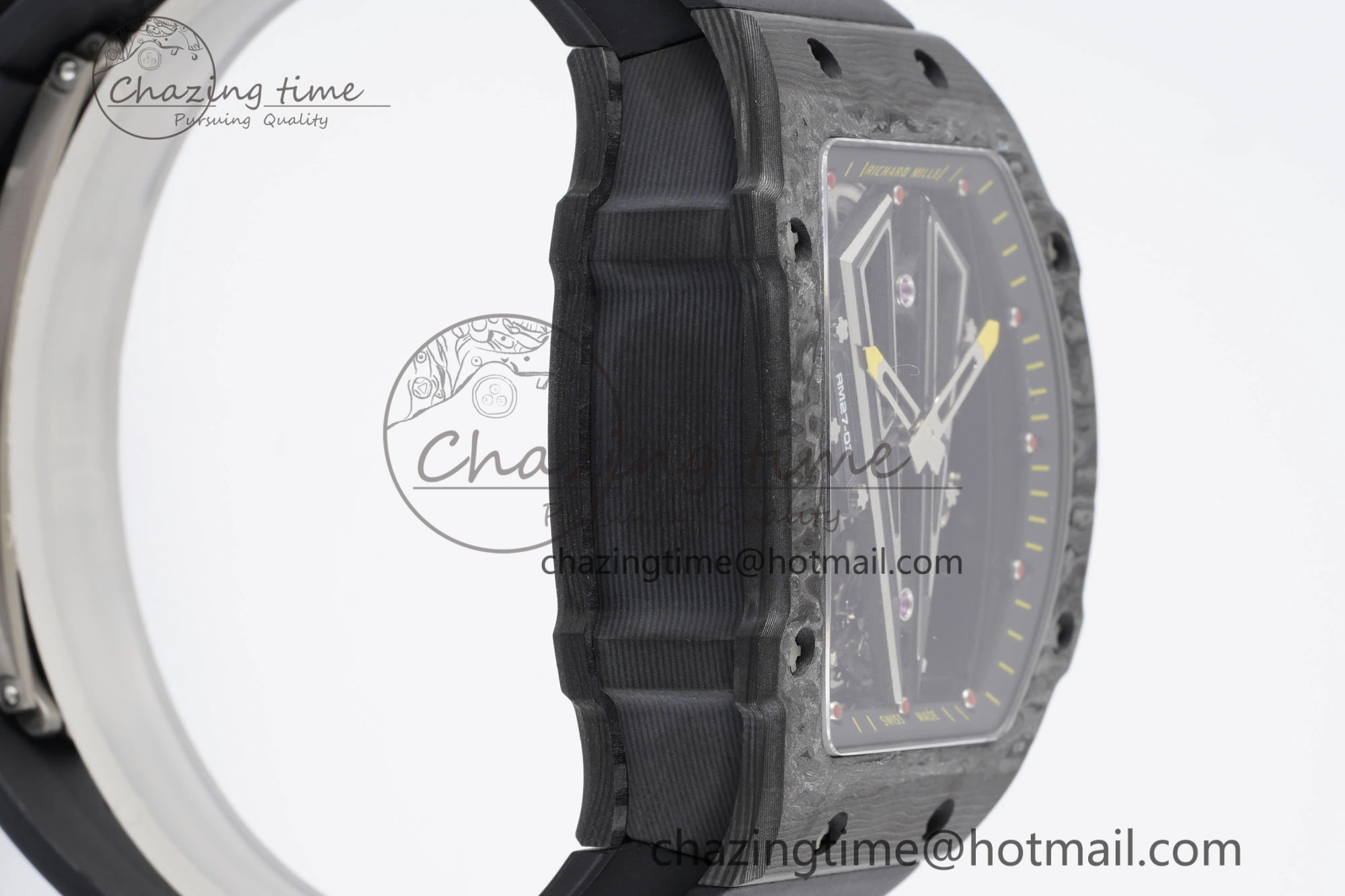 RM027-03 NTPT Real Tourbillon RMF Best Edition Skeleton Dial on Black Rubber Strap