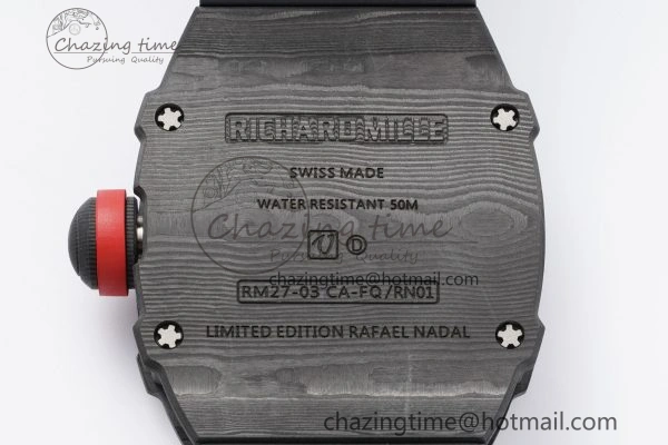 RM027-03 NTPT Real Tourbillon RMF Best Edition Skeleton Dial on Black Rubber Strap