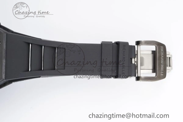 RM027-03 NTPT Real Tourbillon RMF Best Edition Skeleton Dial on Black Rubber Strap