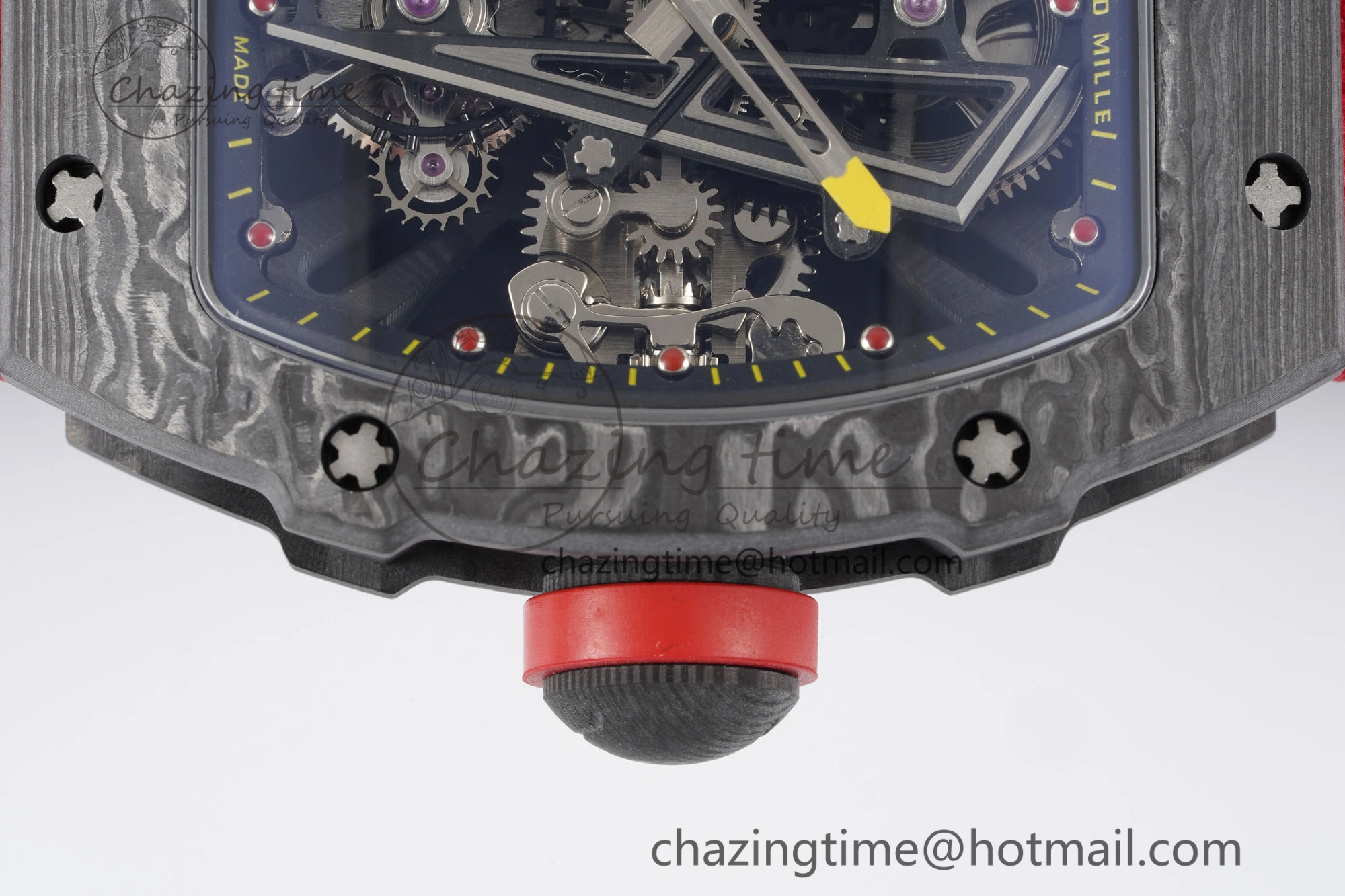 RM027-03 NTPT Real Tourbillon RMF Best Edition Skeleton Dial on Red Nylon Strap