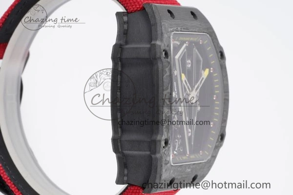 RM027-03 NTPT Real Tourbillon RMF Best Edition Skeleton Dial on Red Nylon Strap