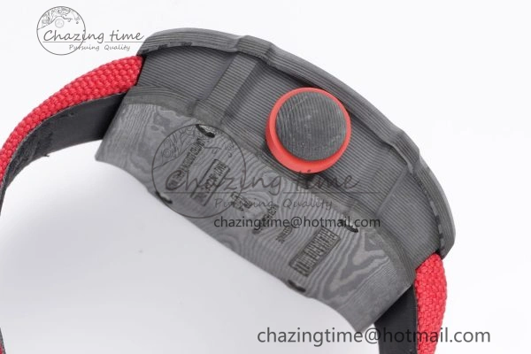 RM027-03 NTPT Real Tourbillon RMF Best Edition Skeleton Dial on Red Nylon Strap