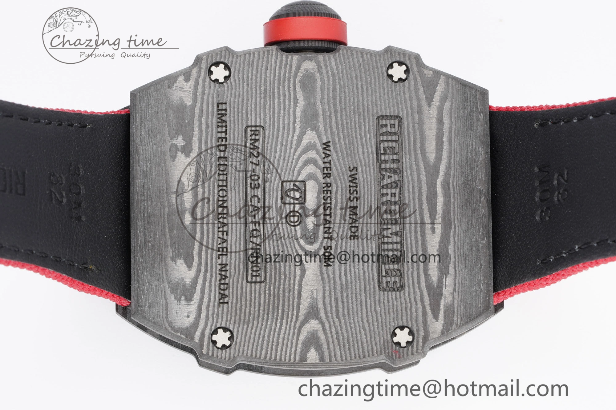 RM027-03 NTPT Real Tourbillon RMF Best Edition Skeleton Dial on Red Nylon Strap