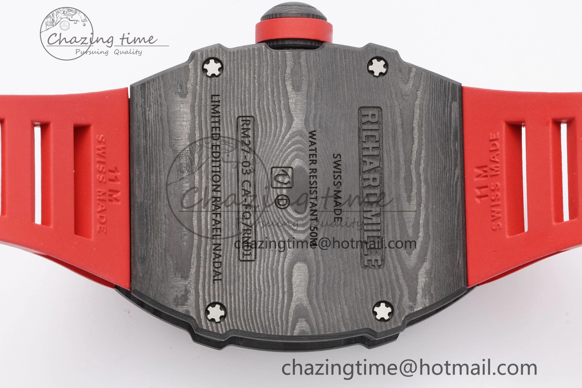 RM027-03 NTPT Real Tourbillon RMF Best Edition Skeleton Dial on Red Rubber Strap