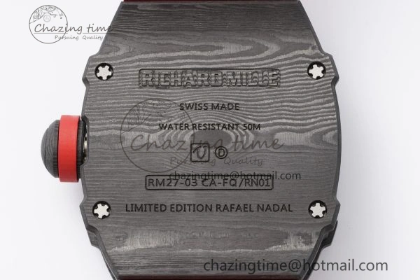 RM027-03 NTPT Real Tourbillon RMF Best Edition Skeleton Dial on Red Rubber Strap