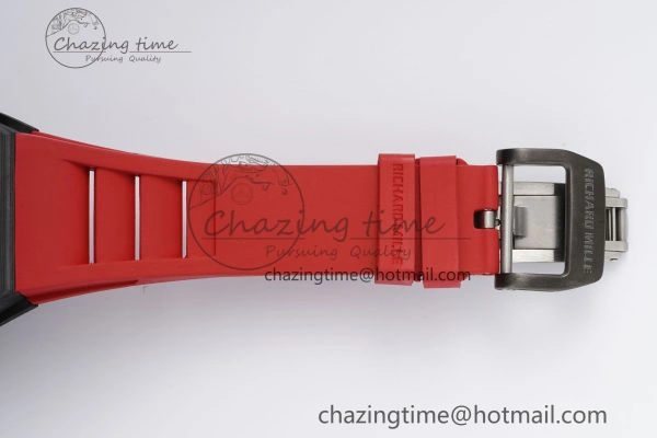 RM027-03 NTPT Real Tourbillon RMF Best Edition Skeleton Dial on Red Rubber Strap