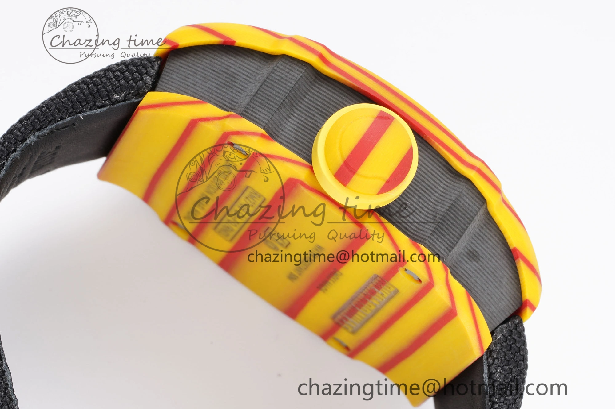RM027-03 Real Tourbillon RMF Best Edition Orange Red Carbon Skeleton Dial on Black Nylon Strap