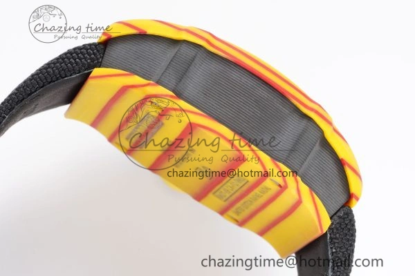 RM027-03 Real Tourbillon RMF Best Edition Orange Red Carbon Skeleton Dial on Black Nylon Strap