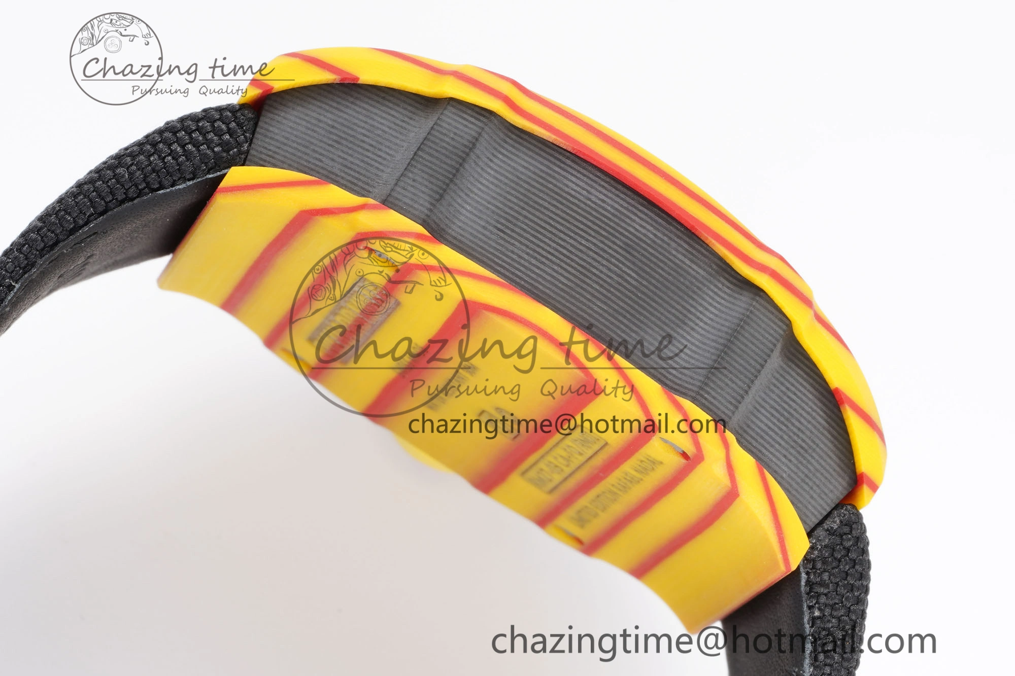 RM027-03 Real Tourbillon RMF Best Edition Orange Red Carbon Skeleton Dial on Black Nylon Strap