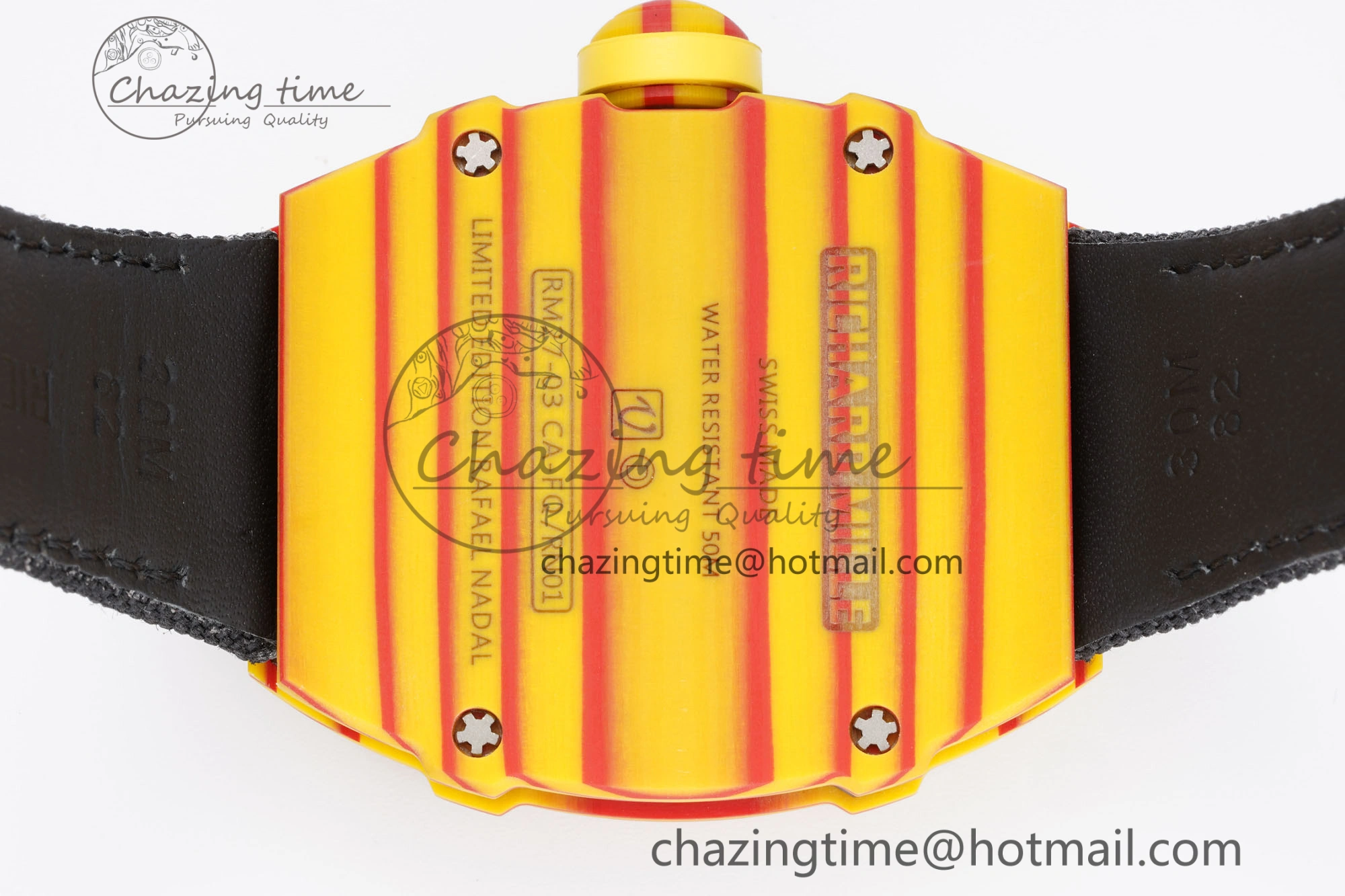 RM027-03 Real Tourbillon RMF Best Edition Orange Red Carbon Skeleton Dial on Black Nylon Strap