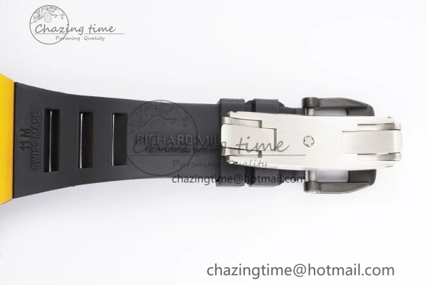 RM027-03 Real Tourbillon RMF Best Edition Orange Red Carbon Skeleton Dial on Black Rubber Strap