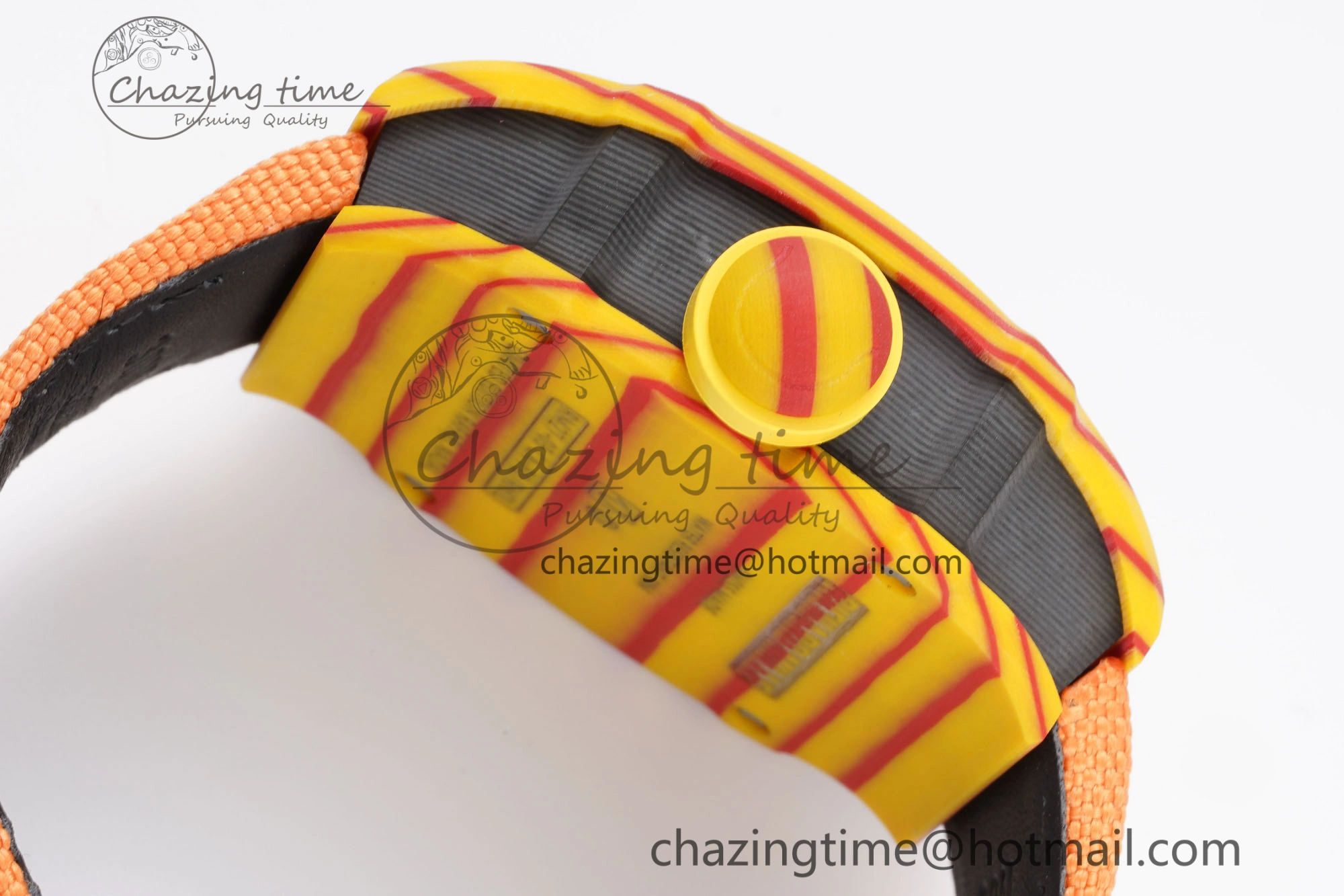 RM027-03 Real Tourbillon RMF Best Edition Orange Red Carbon Skeleton Dial on Orange Nylon Strap