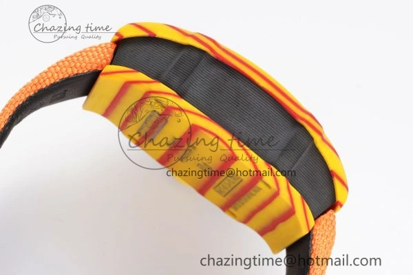 RM027-03 Real Tourbillon RMF Best Edition Orange Red Carbon Skeleton Dial on Orange Nylon Strap