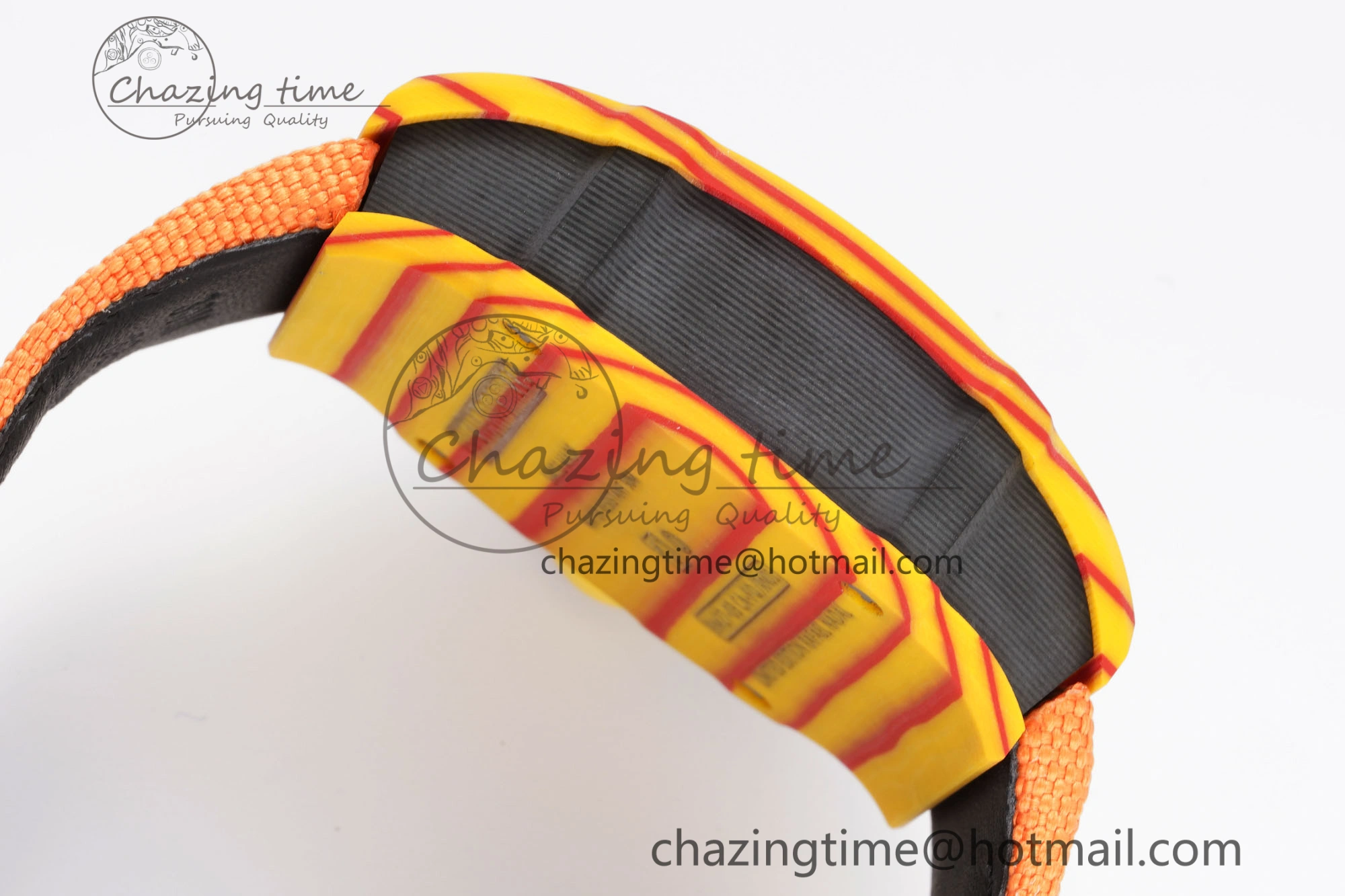 RM027-03 Real Tourbillon RMF Best Edition Orange Red Carbon Skeleton Dial on Orange Nylon Strap