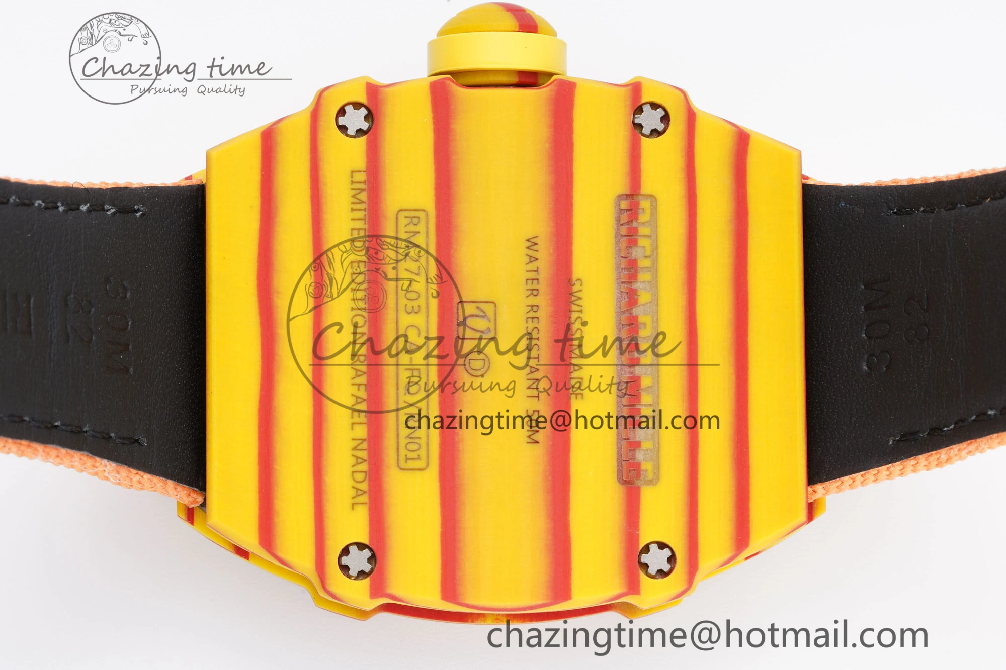 RM027-03 Real Tourbillon RMF Best Edition Orange Red Carbon Skeleton Dial on Orange Nylon Strap