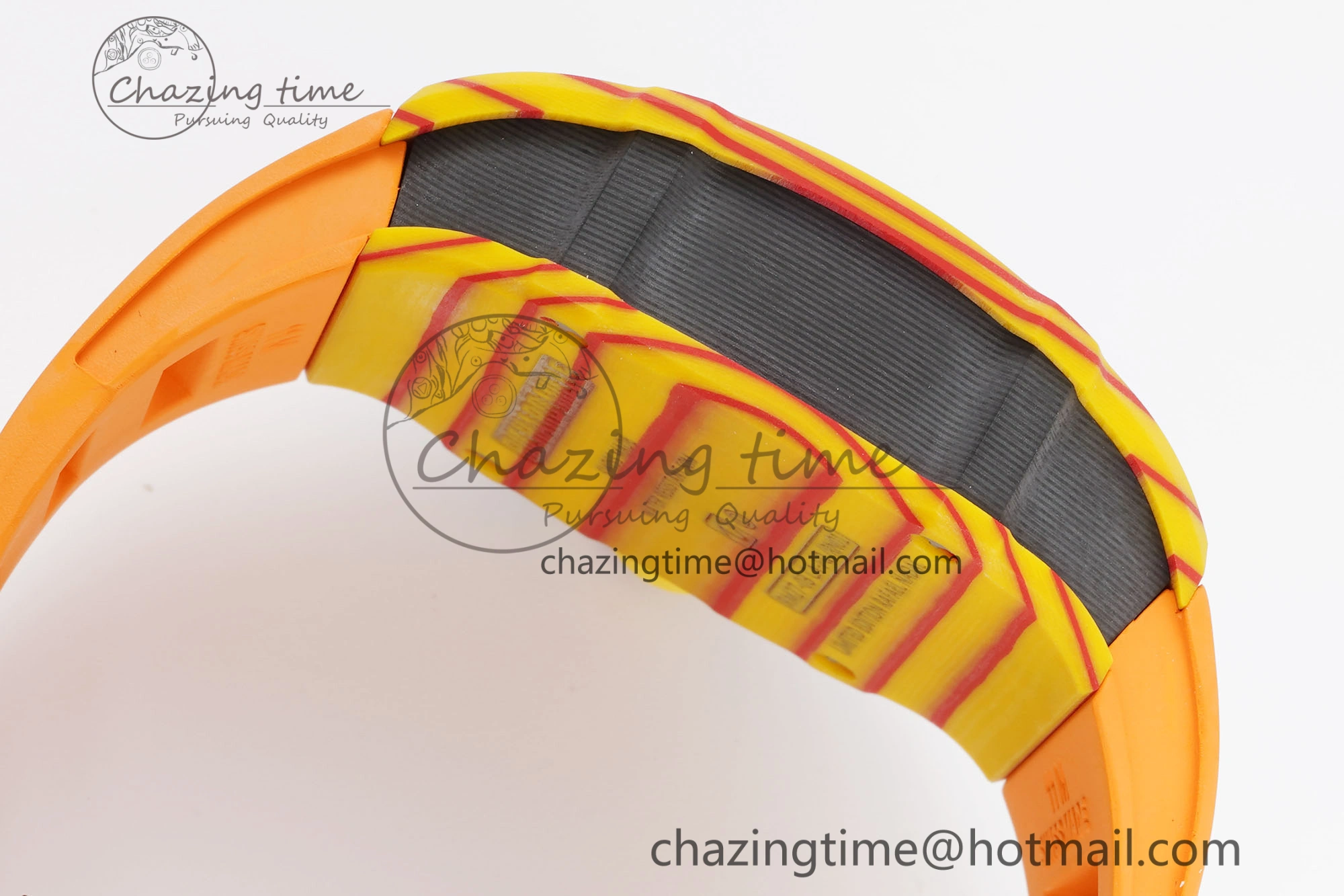 RM027-03 Real Tourbillon RMF Best Edition Orange Red Carbon Skeleton Dial on Orange Rubber Strap