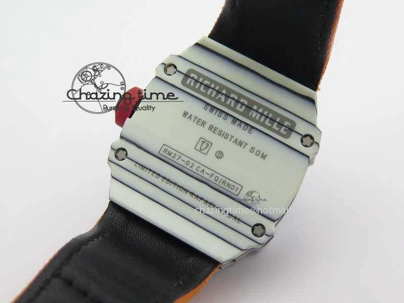 RM027-2 White Carbon Fiber Case Skeleton Dial On Nylon Strap 6T51
