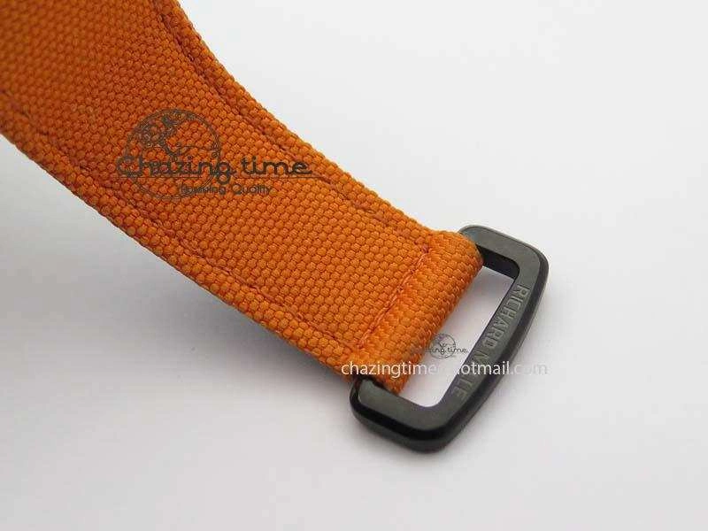 RM027-2 White Carbon Fiber Case Skeleton Dial On Nylon Strap 6T51
