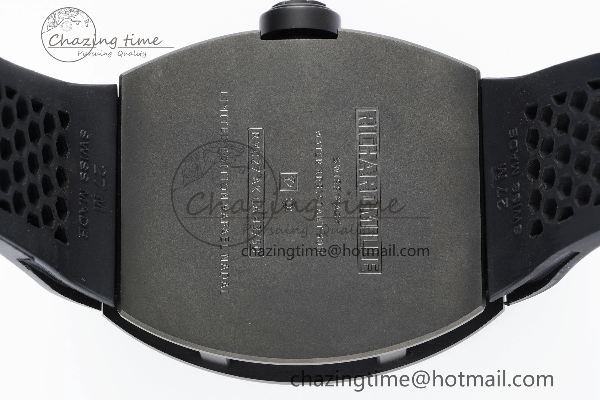 RM027 Rafael Nadal Black Ceramic Tourbillon YSF Best Edition on Rubber Strap