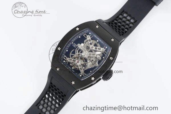 RM027 Rafael Nadal Black Ceramic Tourbillon YSF Best Edition on Rubber Strap