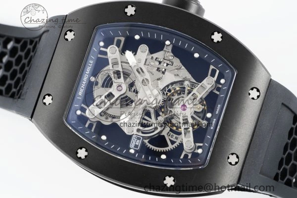 RM027 Rafael Nadal Black Ceramic Tourbillon YSF Best Edition on Rubber Strap