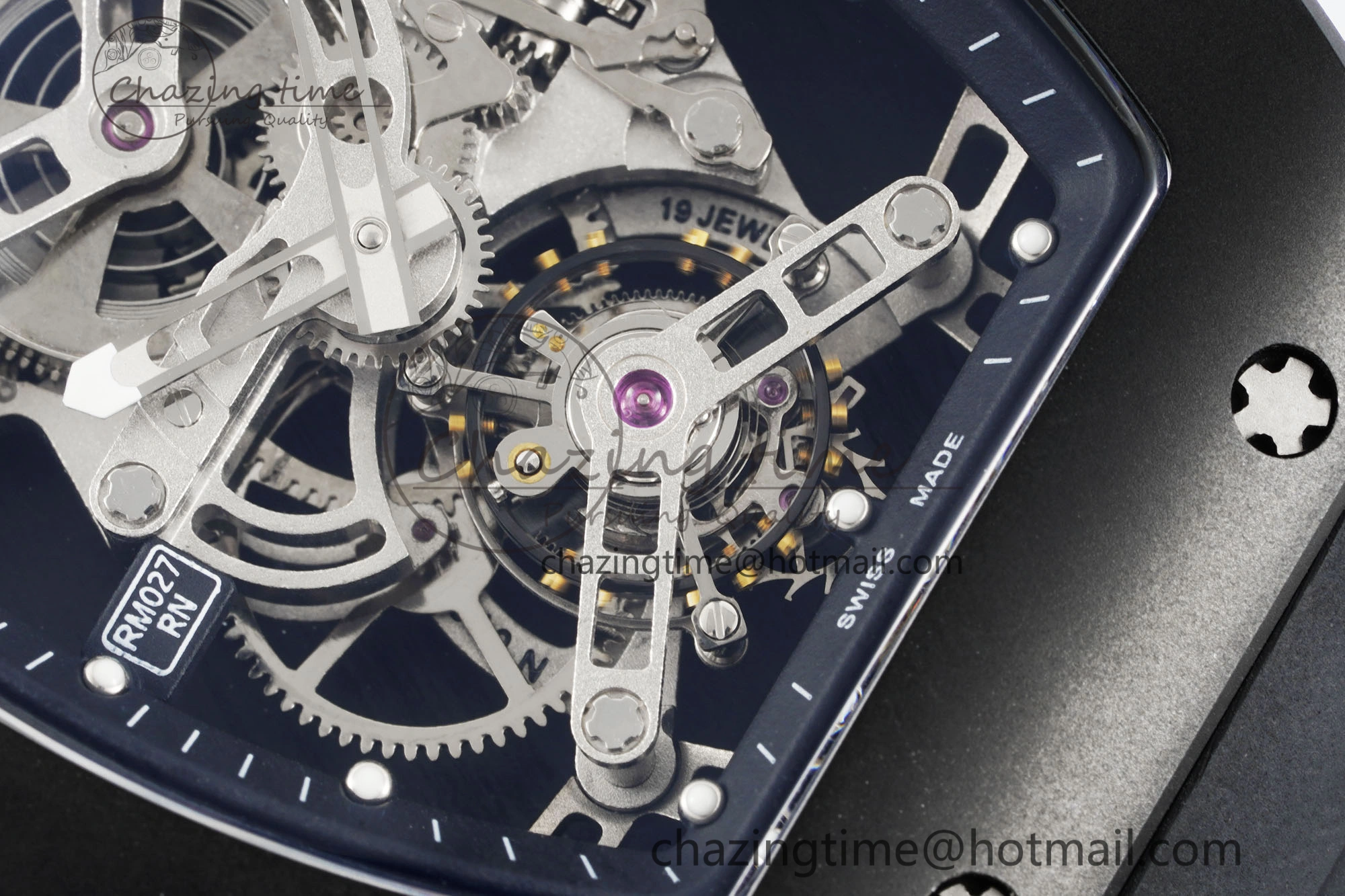 RM027 Rafael Nadal Black Ceramic Tourbillon YSF Best Edition on Rubber Strap