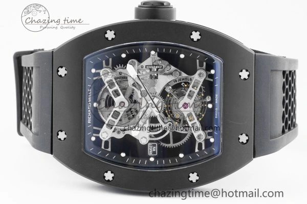 RM027 Rafael Nadal Black Ceramic Tourbillon YSF Best Edition on Rubber Strap
