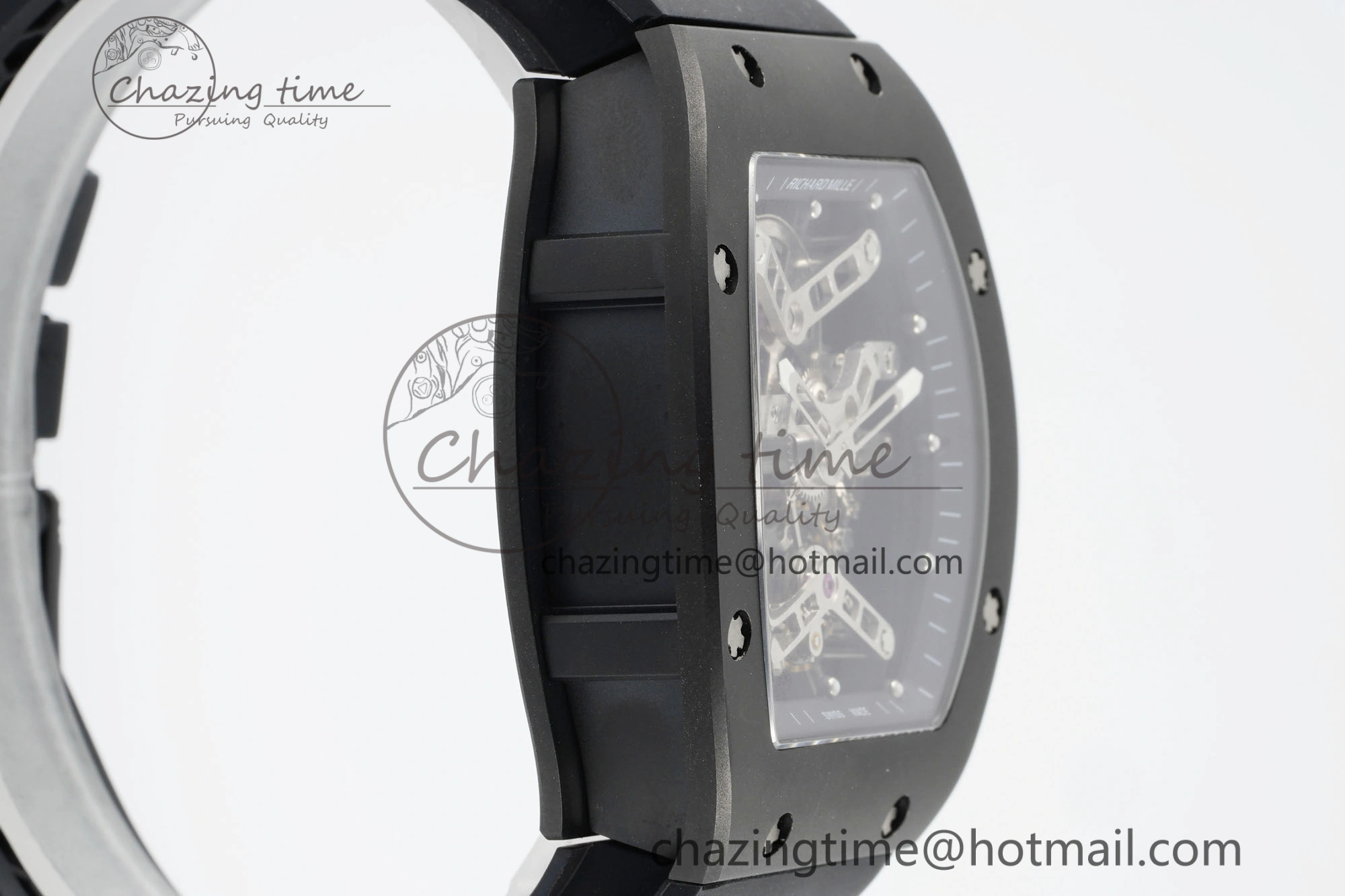 RM027 Rafael Nadal Black Ceramic Tourbillon YSF Best Edition on Rubber Strap