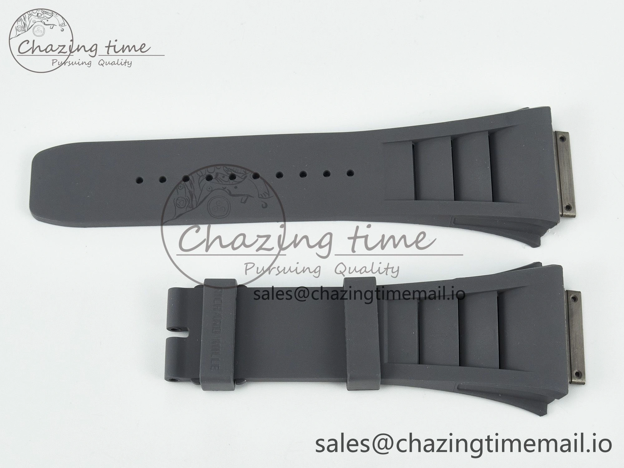 RM030 1:1 Best Edition Gray White Rubber Strap (Fits the Gen size)