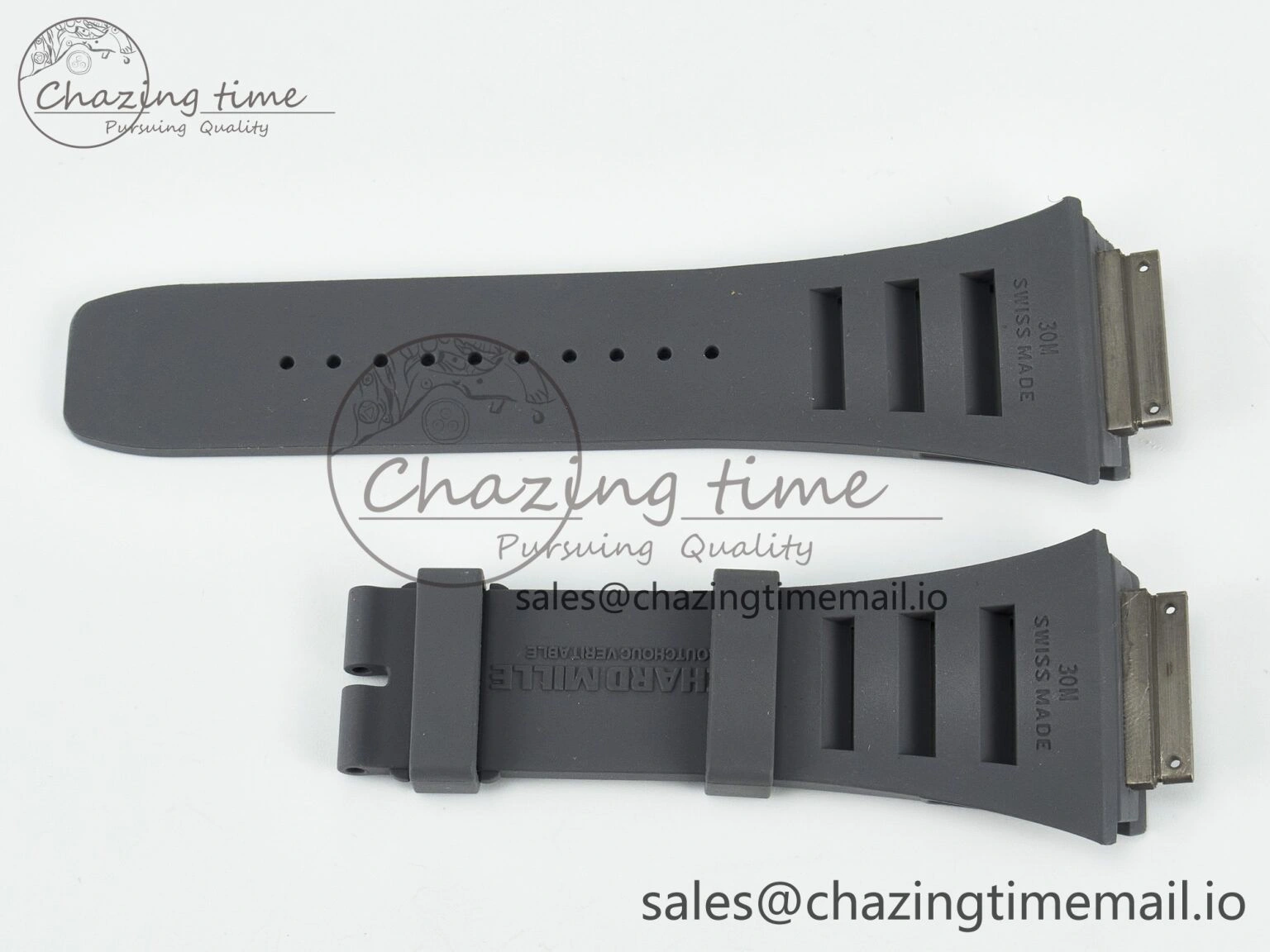 RM030 1:1 Best Edition Gray White Rubber Strap (Fits the Gen size)
