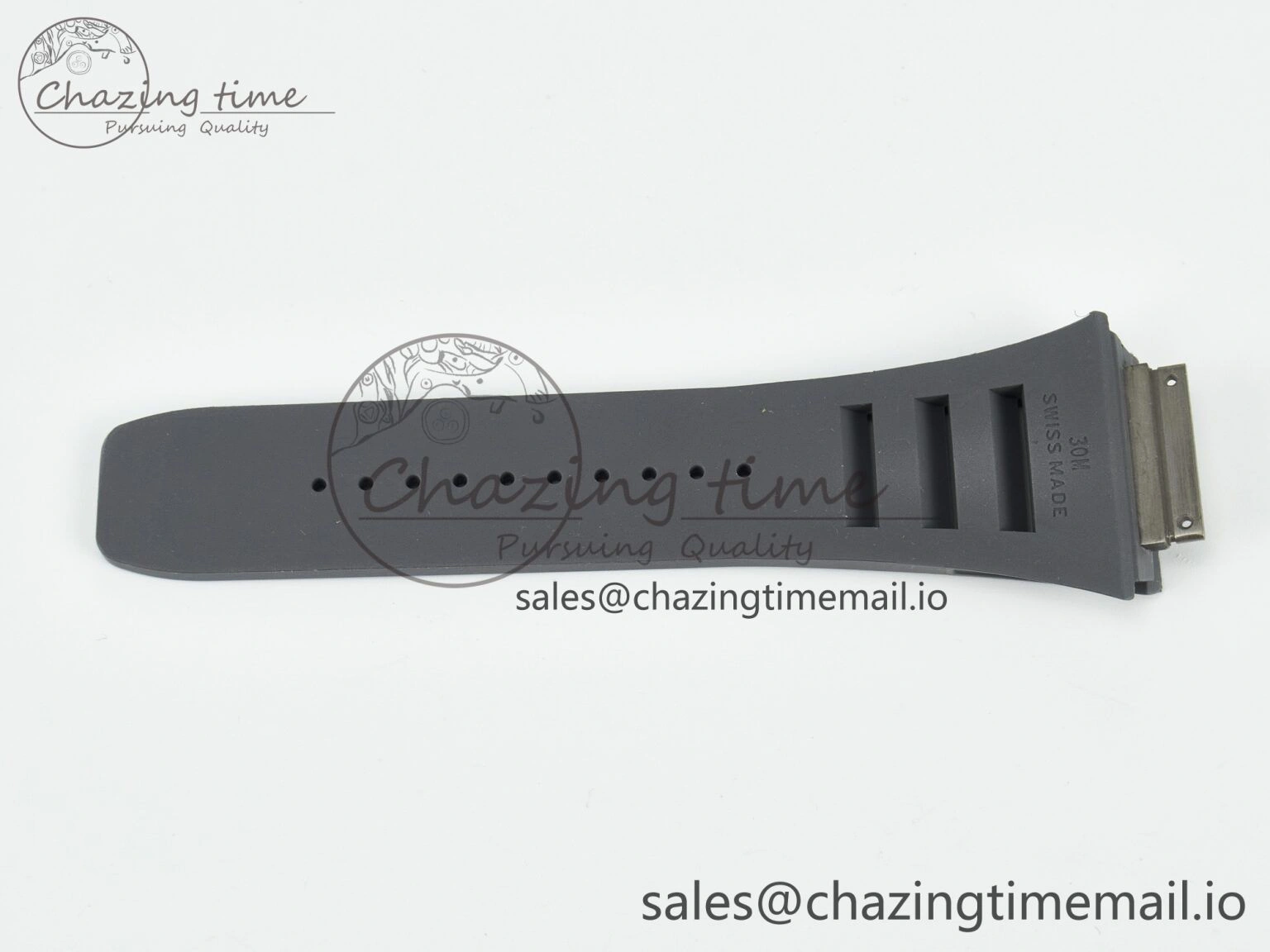 RM030 1:1 Best Edition Gray White Rubber Strap (Fits the Gen size)