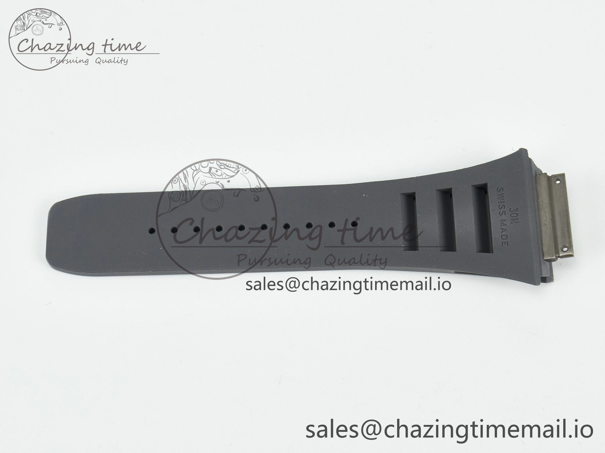 RM030 1:1 Best Edition Gray White Rubber Strap (Fits the Gen size)
