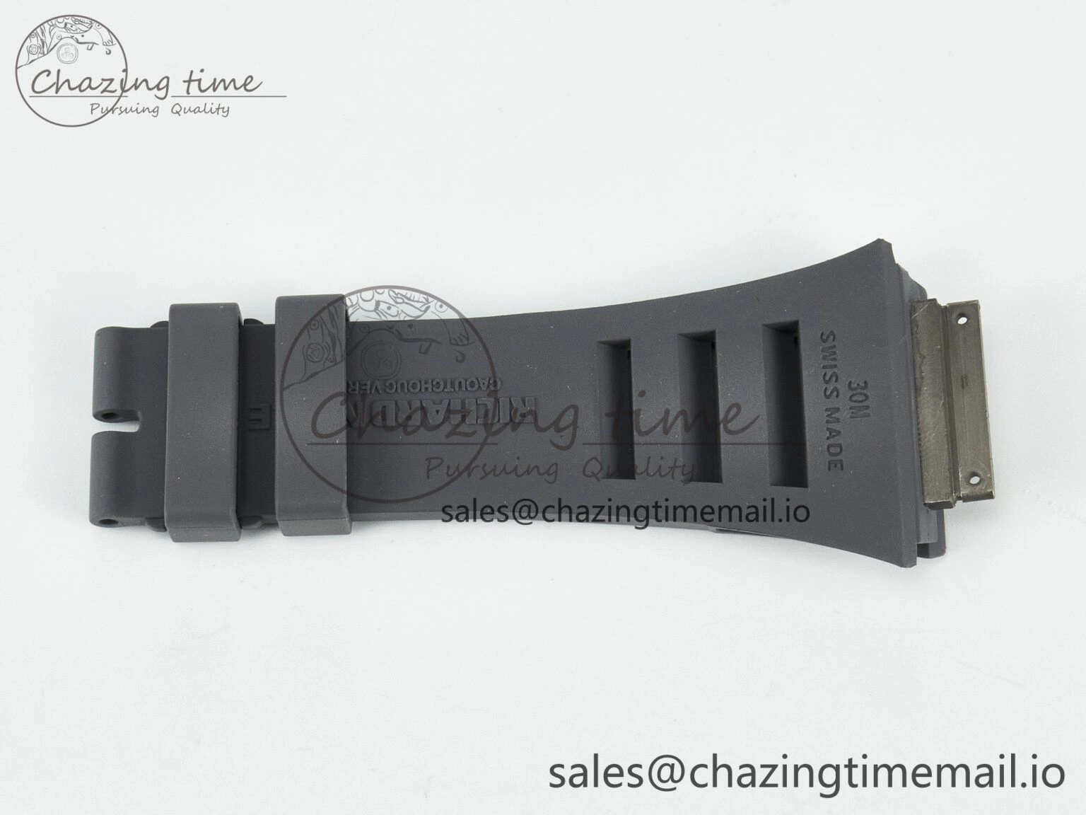 RM030 1:1 Best Edition Gray White Rubber Strap (Fits the Gen size)