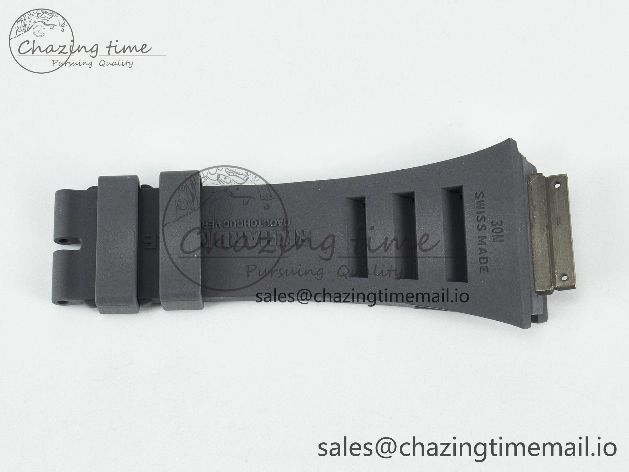 RM030 1:1 Best Edition Gray White Rubber Strap (Fits the Gen size)