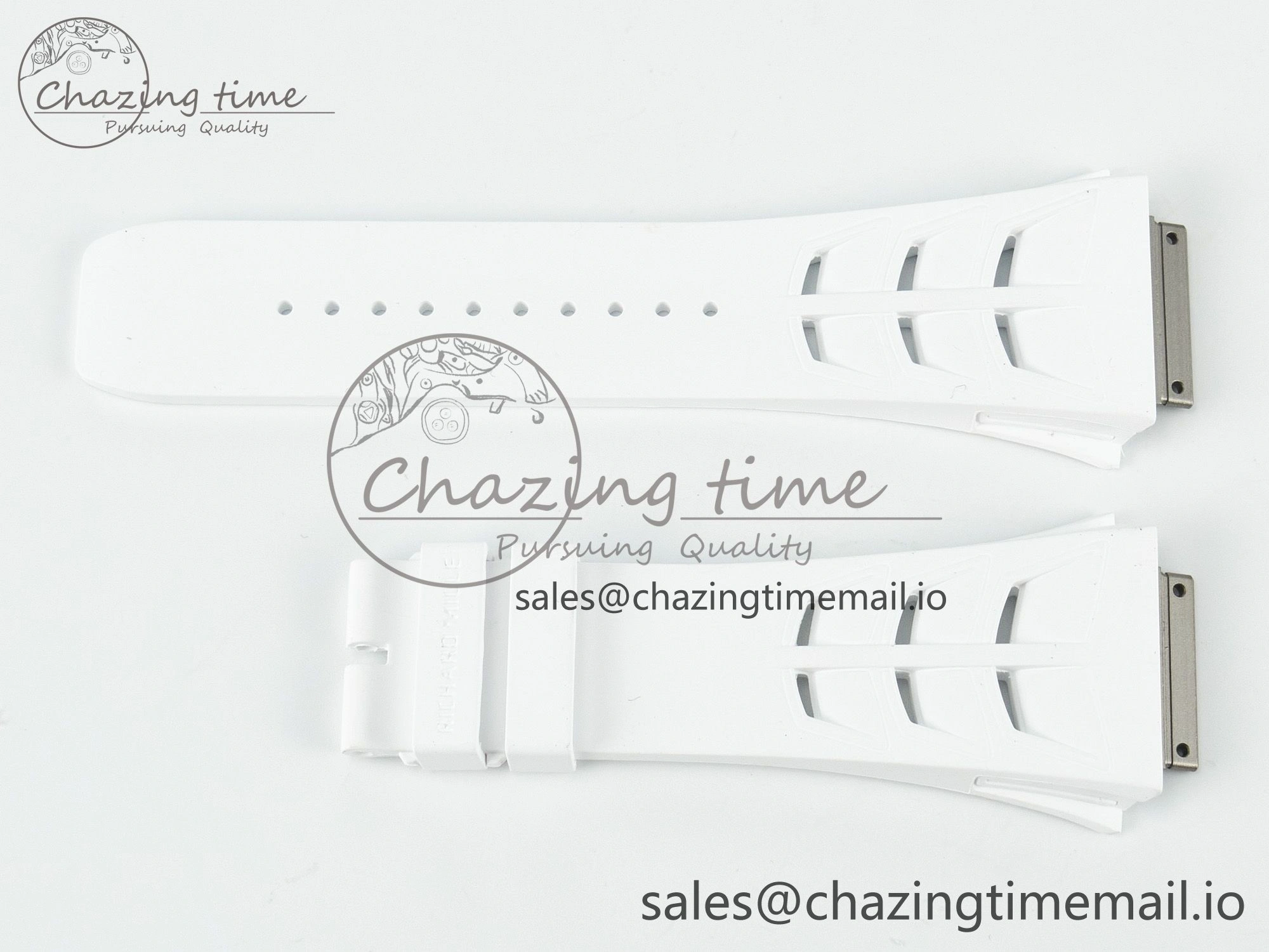 RM030 1:1 Best Edition Gray White Rubber Strap (Fits the Gen size)