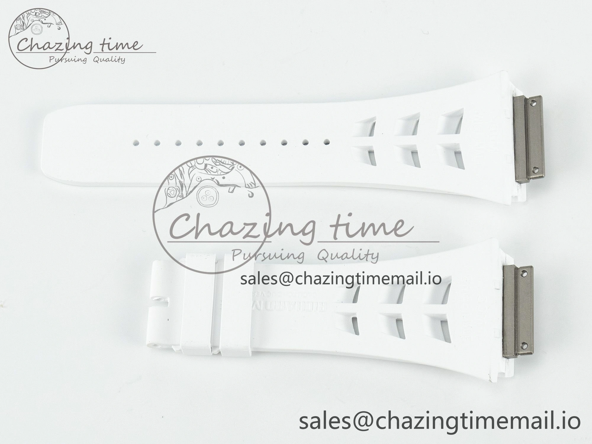RM030 1:1 Best Edition Gray White Rubber Strap (Fits the Gen size)