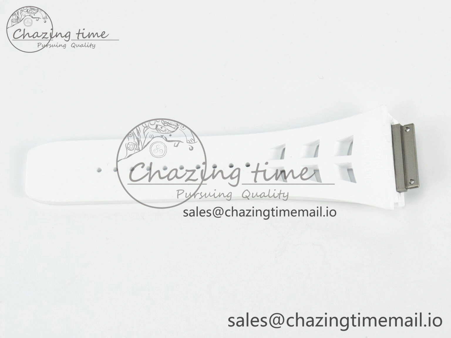 RM030 1:1 Best Edition Gray White Rubber Strap (Fits the Gen size)