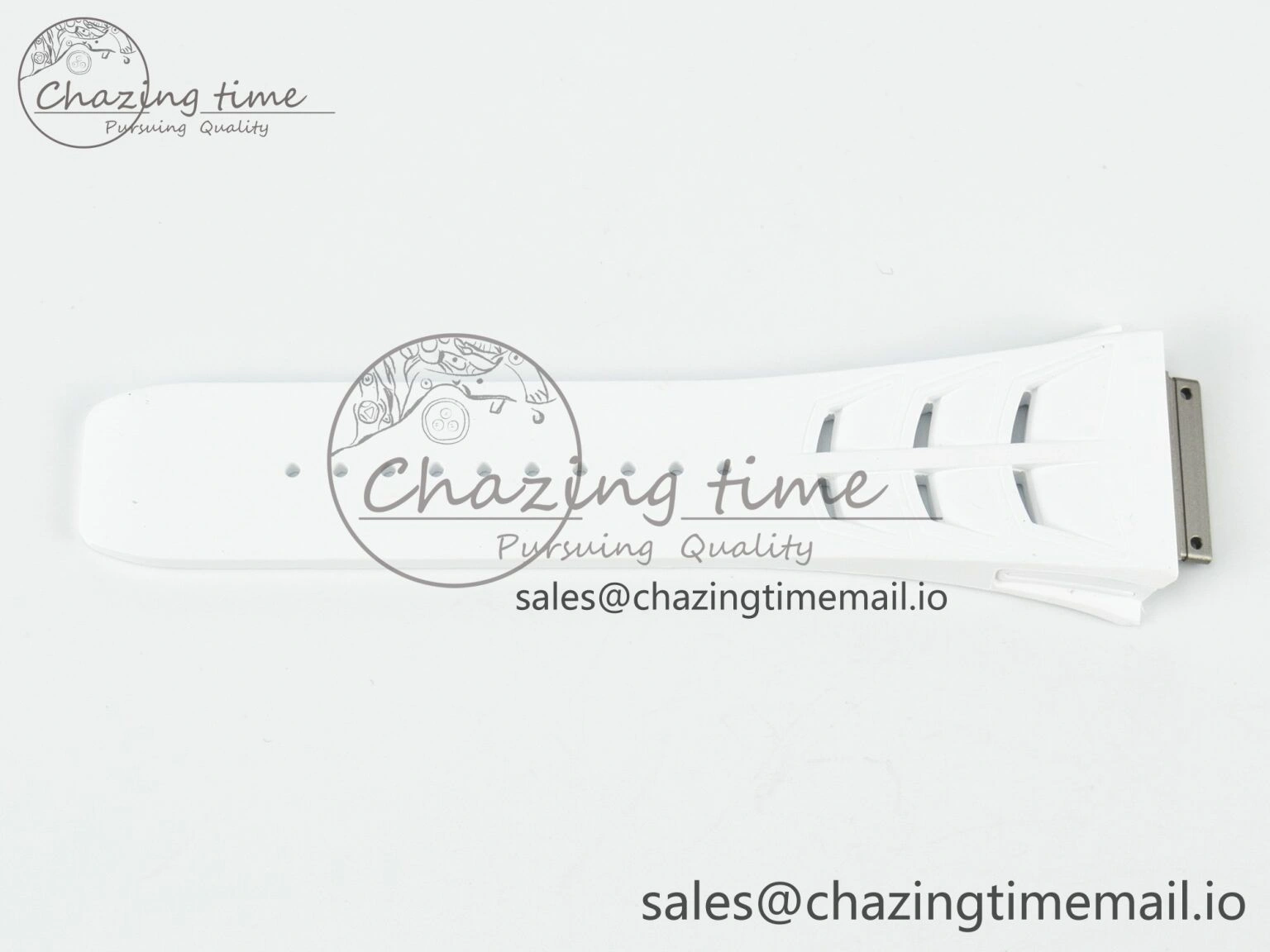 RM030 1:1 Best Edition Gray White Rubber Strap (Fits the Gen size)