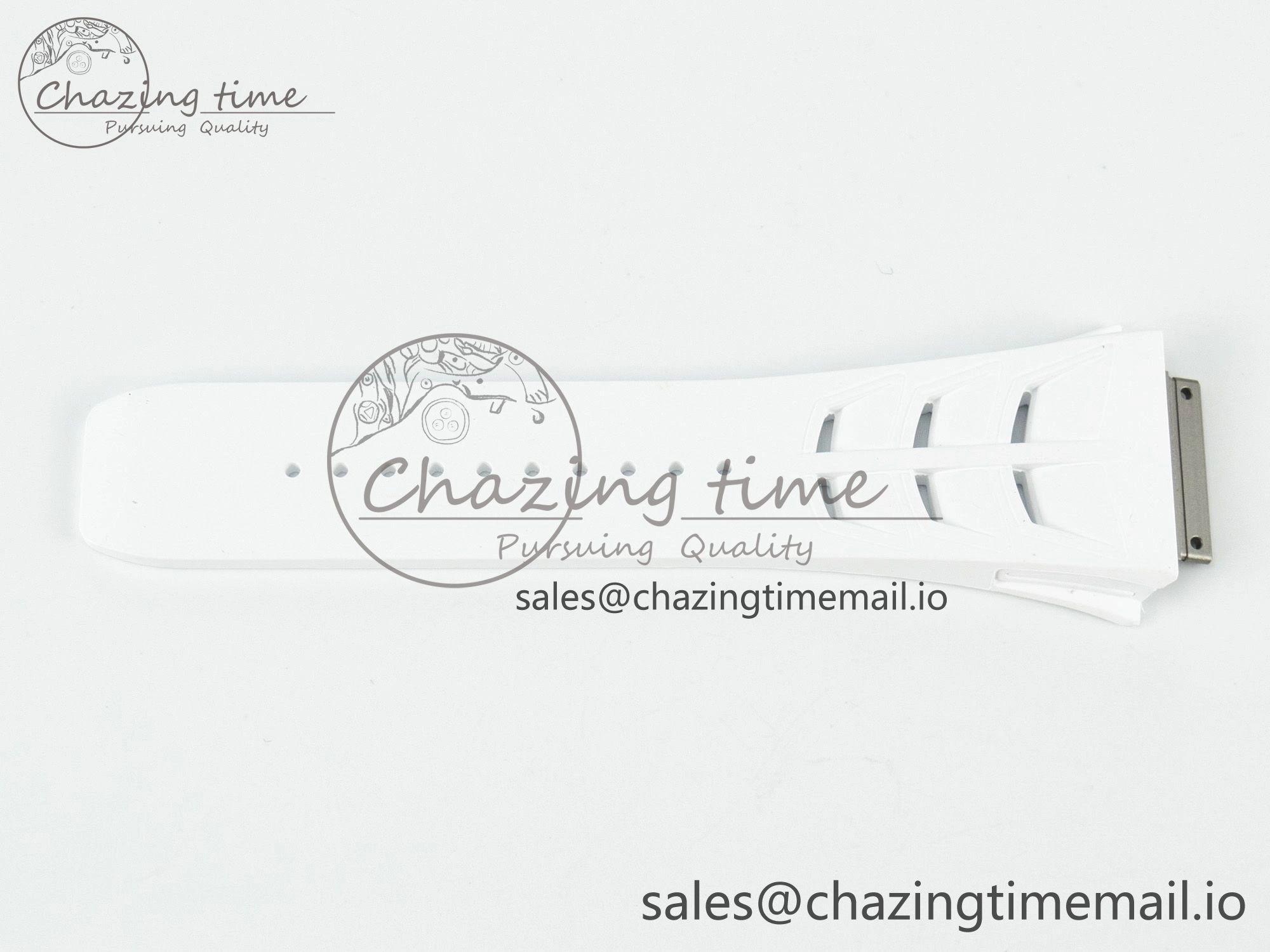 RM030 1:1 Best Edition Gray White Rubber Strap (Fits the Gen size)