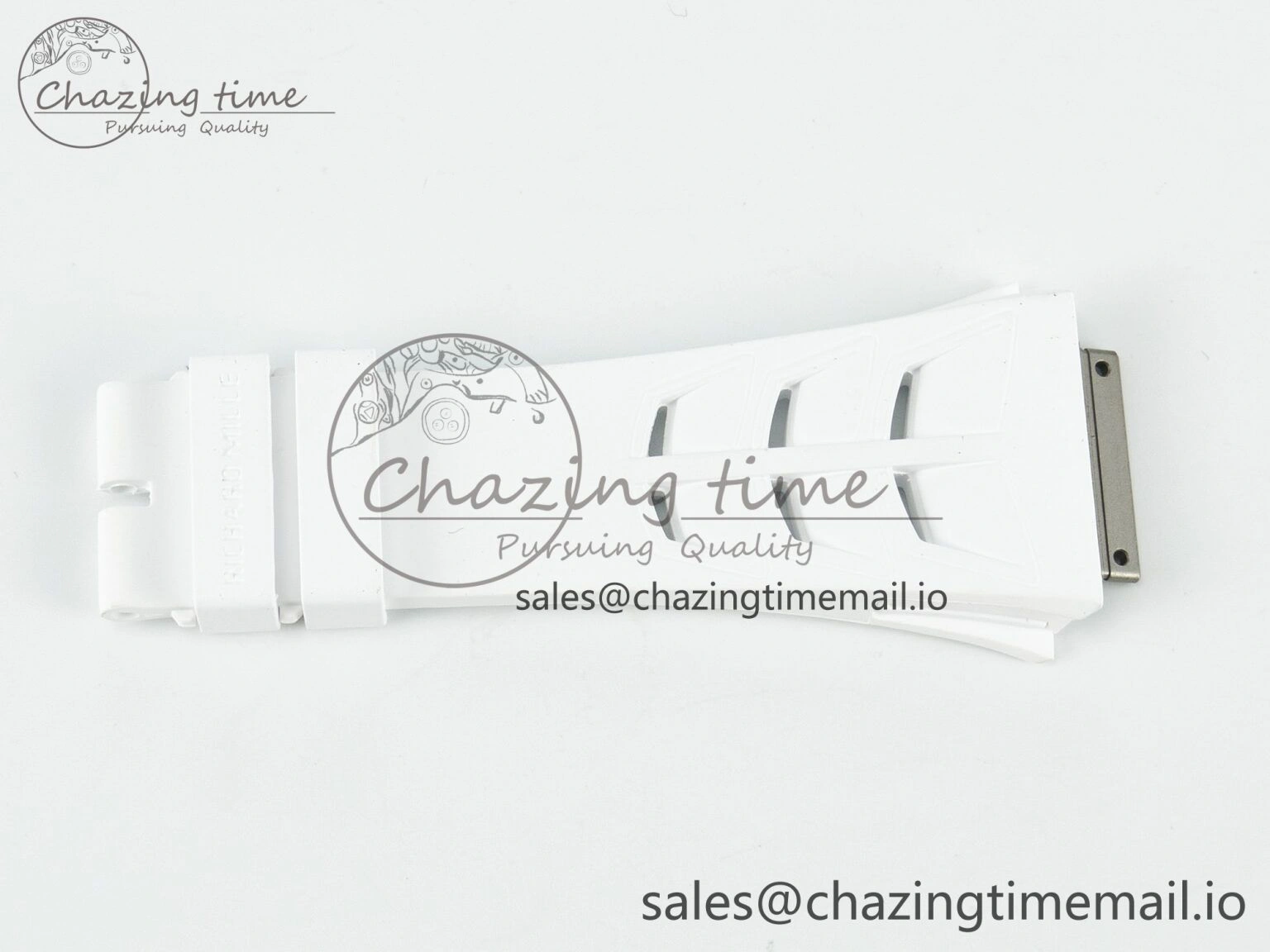 RM030 1:1 Best Edition Gray White Rubber Strap (Fits the Gen size)