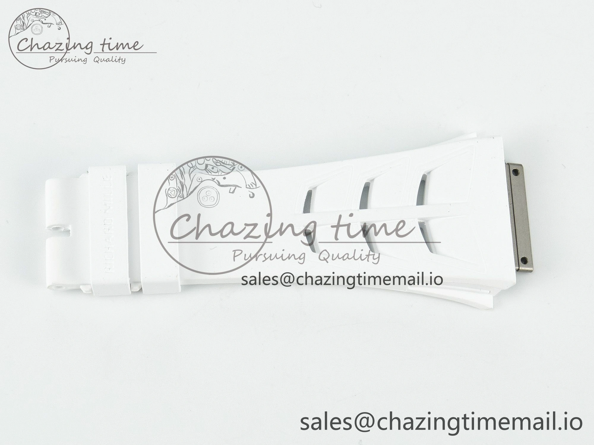 RM030 1:1 Best Edition Gray White Rubber Strap (Fits the Gen size)