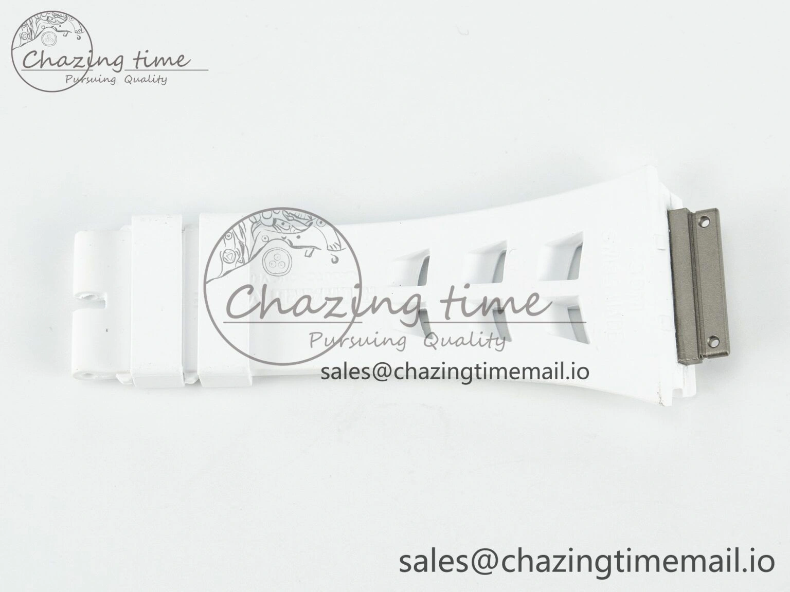 RM030 1:1 Best Edition Gray White Rubber Strap (Fits the Gen size)