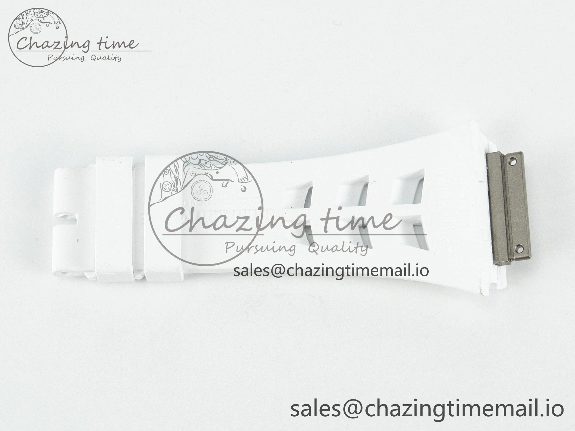 RM030 1:1 Best Edition Gray White Rubber Strap (Fits the Gen size)